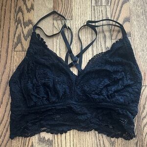 Aerie Elegant Black Lace Bralette